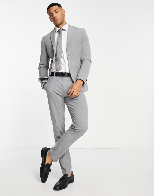 Conjunto gris claro entallado Suit 11