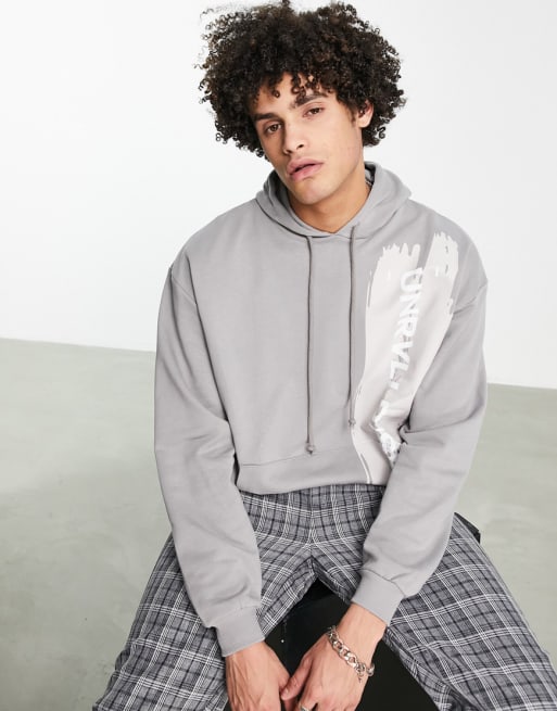 Conjunto gris con estampado gráfico abstracto y logo de ASOS Unrvlld Spply