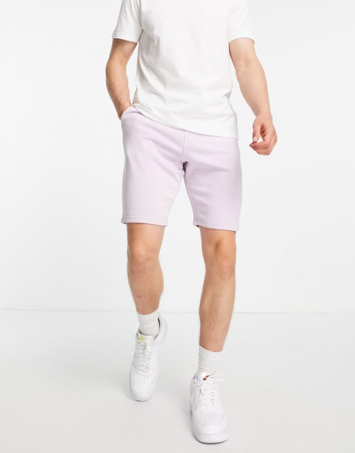 Conjunto lila de sudadera y shorts de New Look