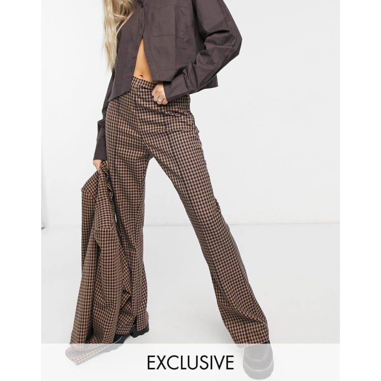 Straight Leg Jeans Bershka Pantalon Vichy Straight PANTALÓN MUJER