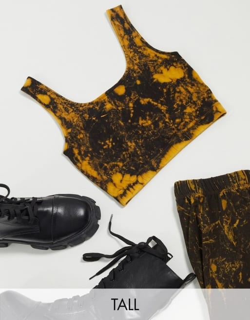 Conjunto naranja y negro efecto tie dye de Noisy May Tall 