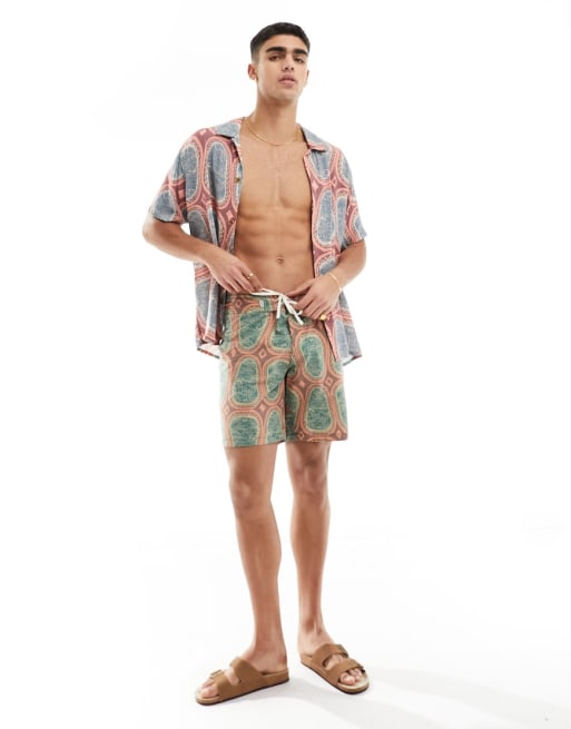 Conjunto playero con estampado abstracto Vista de Rhythm