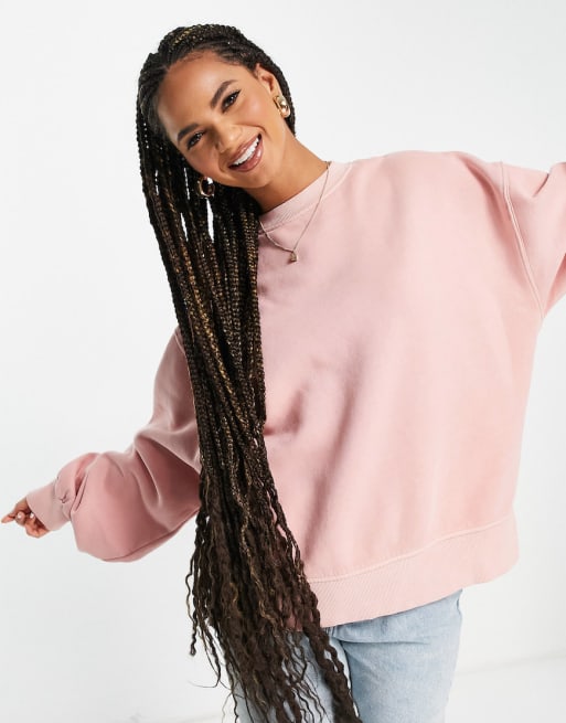 Conjunto rosa pastel de leggings cortos y sudadera Natural Dye de Reebok
