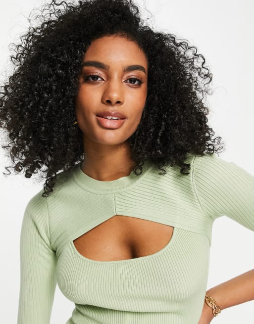 Conjunto verde menta de punto fino de Pretty Lavish