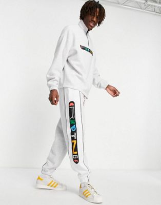 Crooked Tongues co-ord in white marl
