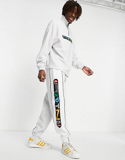 Crooked Tongues co-ord in white marl