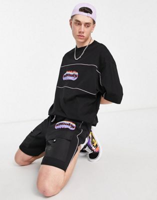 Crooked Tongues co-ord with piping and logo print