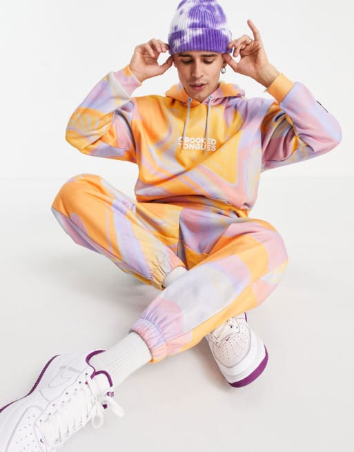 Crooked Tongues - Ensemble effet tie dye - Multicolore