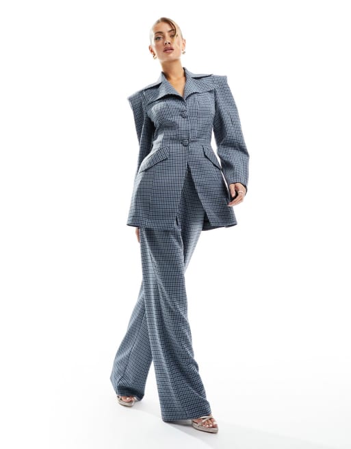 Daska tailored tweed co-ord in blue check