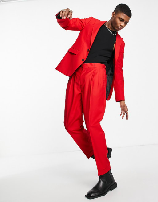 Devil's Advocate - Abito con pantaloni affusolati a vita alta rosso