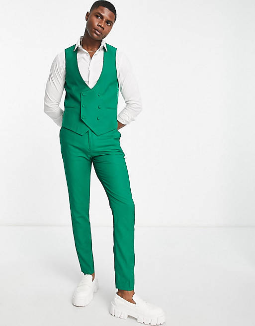 Devil's Advocate skinny suit in green