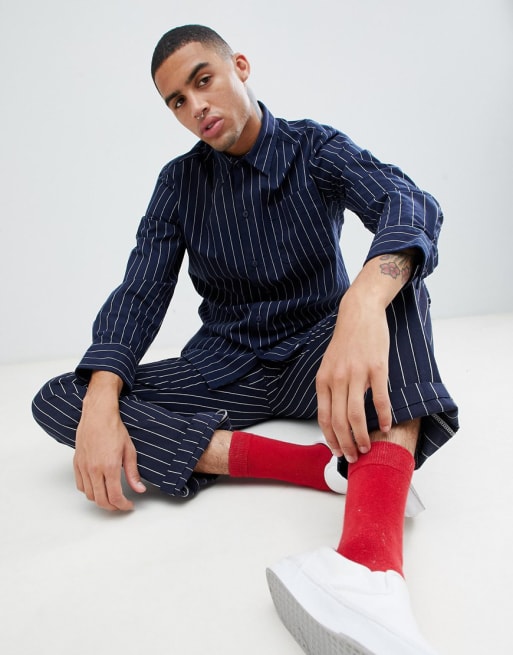 Dickies - Gestreepte combi-set in donkerblauw 