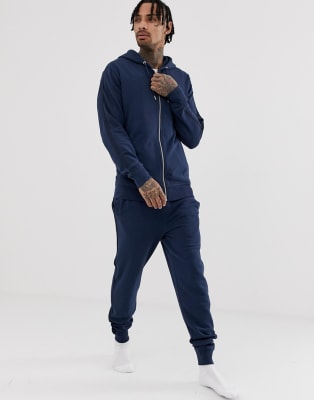 navy blue sweatsuit