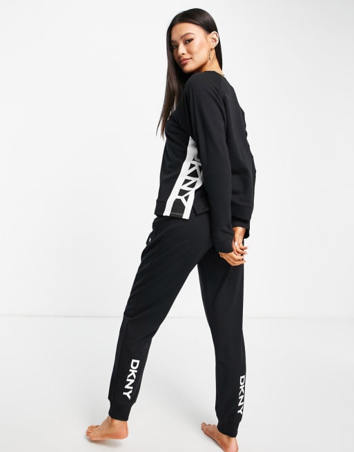 DKNY - Coordinato da casa con logo, colore nero