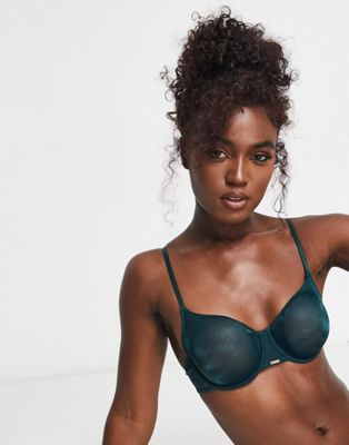 DKNY Intimates glisten and gloss unlined demi set in jade