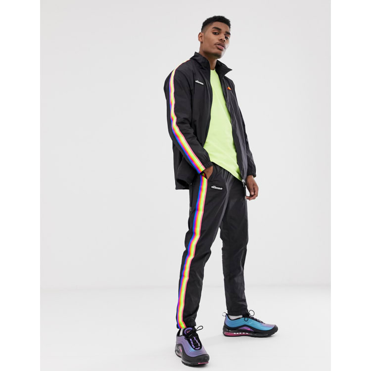 Ellesse flared joggers with side stripe taping, ASOS