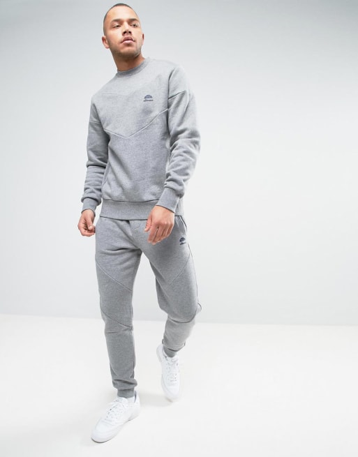 Ellesse grey hot sale tracksuit