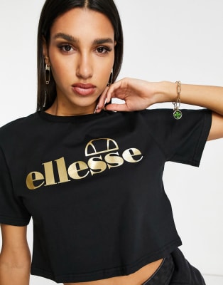 ellesse legging set in black and gold ASOS