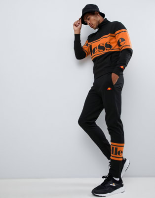 black ellesse tracksuit