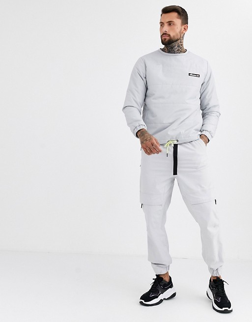 ellesse quilted technical co-ord in grey exclusive at ASOS