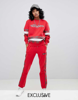 ellesse red tracksuit