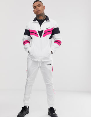 ellesse tracksuit with chevron panel in 