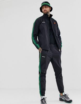 ellesse tracksuit with green taping in 