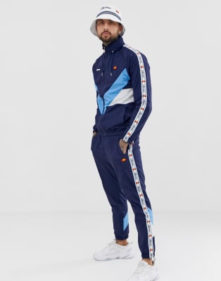 ellesse tracksuit with white taping in 