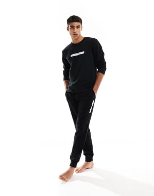 Tuta AnyBody Loungewear – Maglia Accogliente A Gamba Larga, Nera Taglia MEDIA