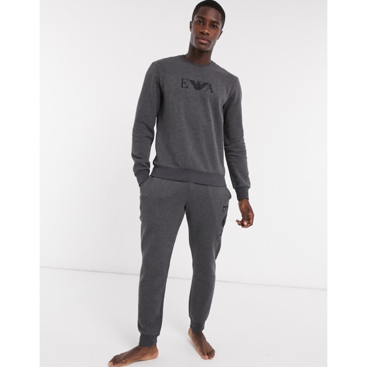 Emporio armani lightweight lounge best sale tracksuit navy