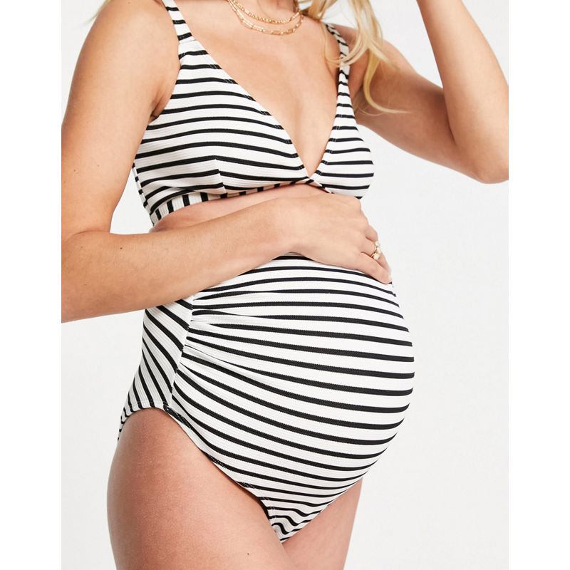 Donna Bikini Esclusiva Wolf & Whistle Maternity - Bikini testurizzato a righe multi