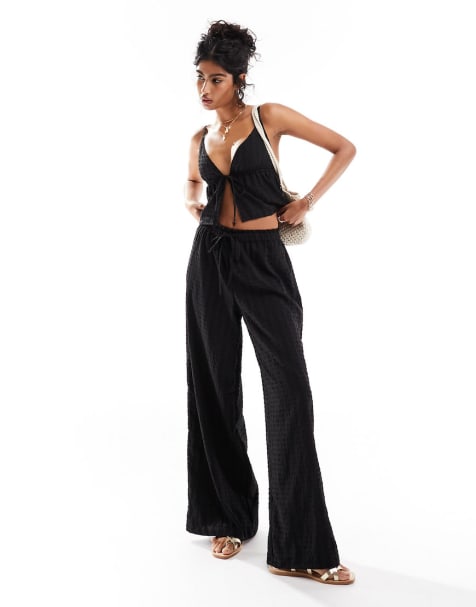 Slinky Racer Longline Split Hem Top & Slinky Kick Flare Trousers