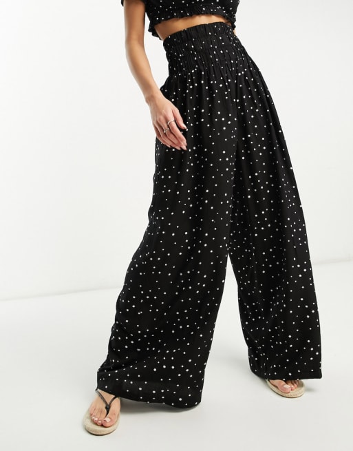 Esmee Exclusive beach set in black polka dot