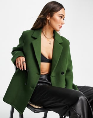 dark green oversized blazer