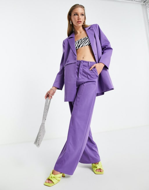 ASOS NWOT SZ 6 Two Piece Women's Purple Lavender Suit Set with Blazer and  Pants