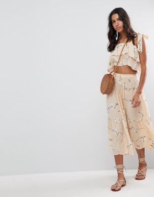 midi skirt and crop top co ord