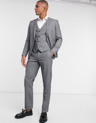 Farah gray plain slim fit suit | ASOS