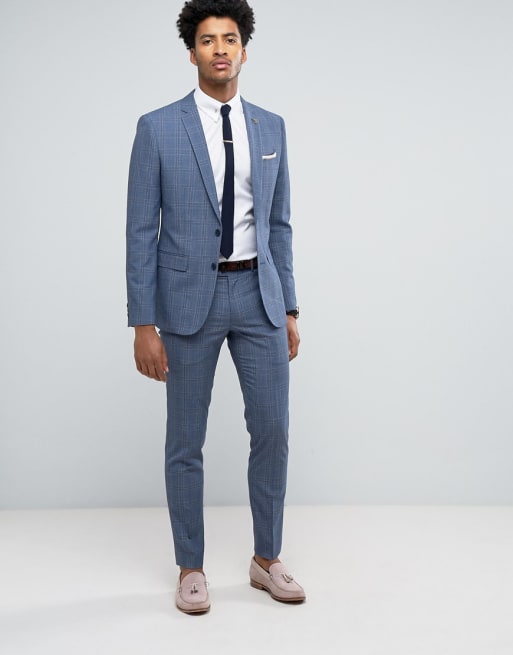 Farah Skinny Suit In Prince Of Wales Check | ASOS