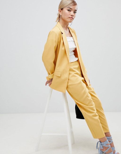  Fashion Union Petite - Combi-set met blazer met gestrikte taille en broek