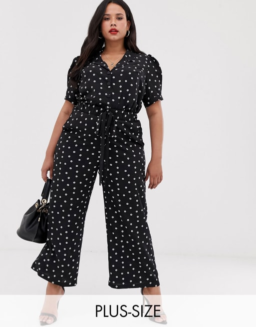 Fashion Union Plus blouse & pants in daisy print two-piece | ASOS