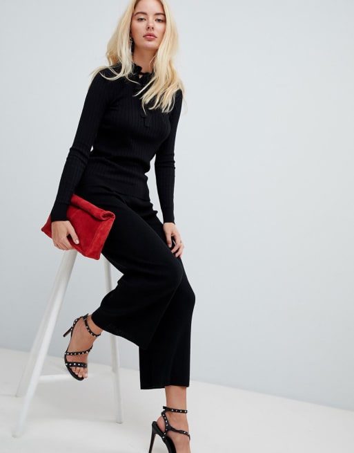 Fashion Union – Schmal geschnittener Pullover und Hose aus Rippstrick, Kombiteil