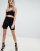 Fashionkilla lace trim cami crop top and bodycon short Two-piece in black