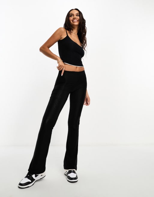 Fashionkilla reversible cami top and wide leg trouser co-ord in black & cream