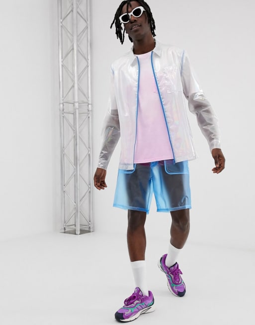 Festival i tyndt blåt materiale fra ASOS DESIGN - del af sæt