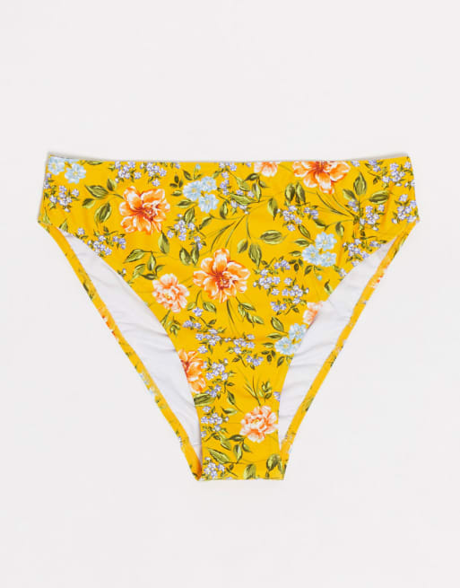 Figleaves – Bikini in Gelb geblümt