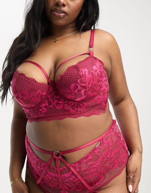 Figleaves Curve Amore lingerie set in red ASOS