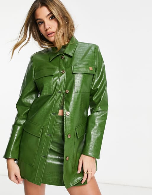 Nadenkend lobby Heup Fila croc set in green | ASOS