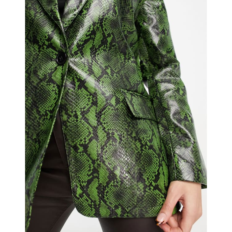 Green deals snakeskin jacket