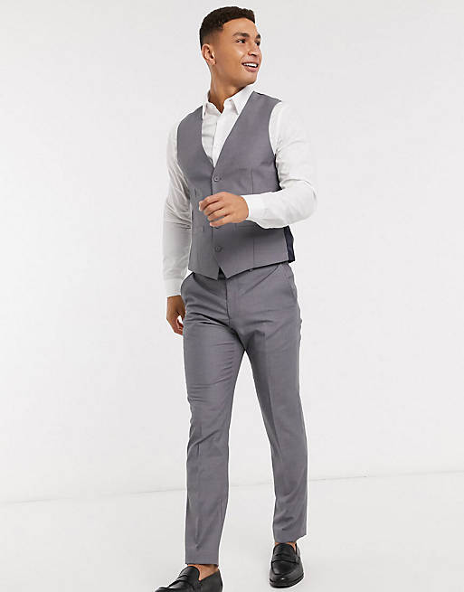 French Connection plain suit in grey