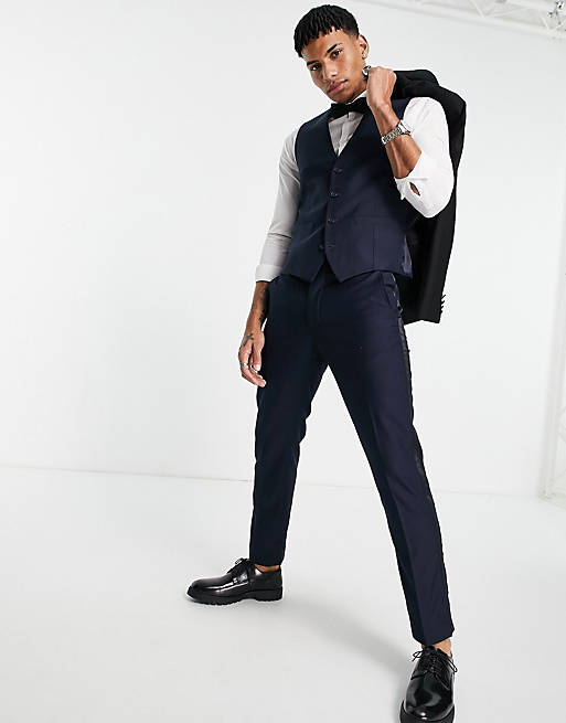 French Connection slim fit dinner suit - NAVY